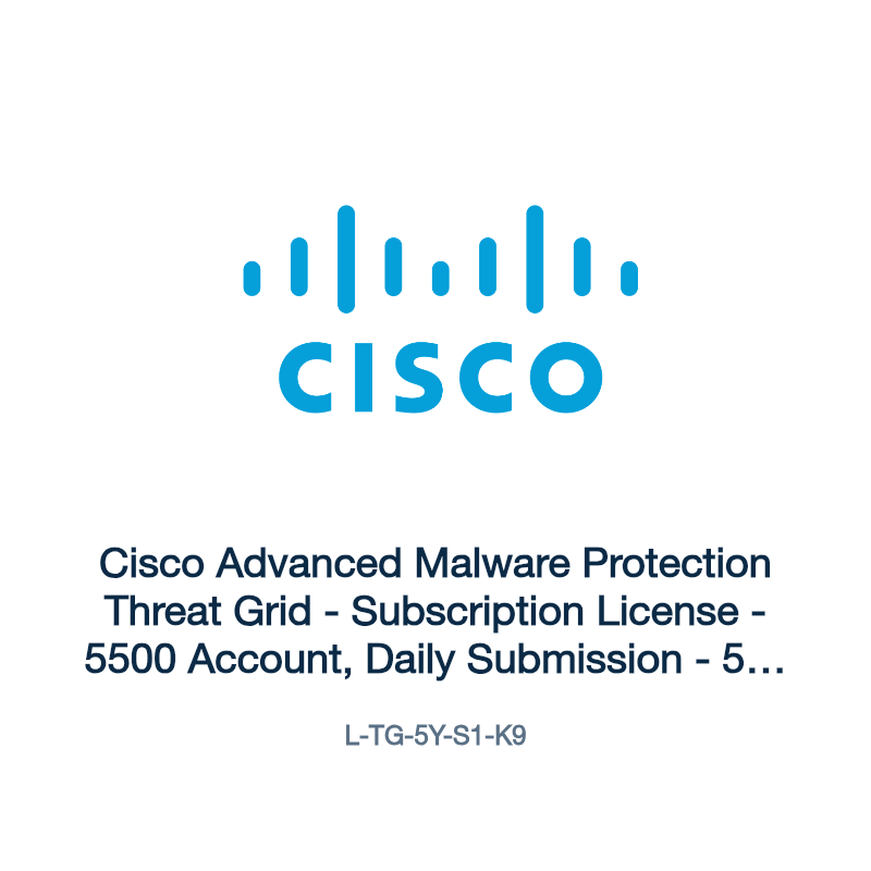 L-TG-5Y-S1-K9: Cisco Advanced Malware Protection Threat Grid
