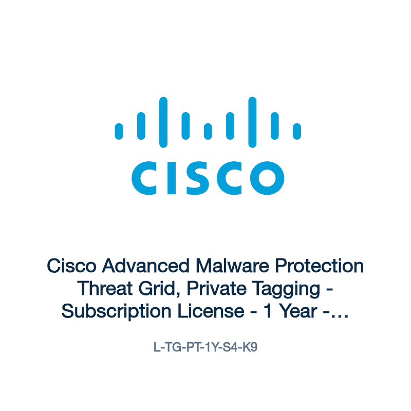 L-TG-PT-1Y-S4-K9: Cisco Advanced Malware Protection Threat Grid, Private Tagging