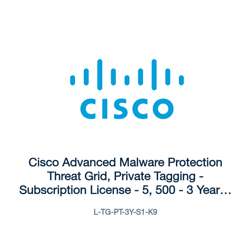 L-TG-PT-3Y-S1-K9: Cisco Advanced Malware Protection Threat Grid, Private Tagging