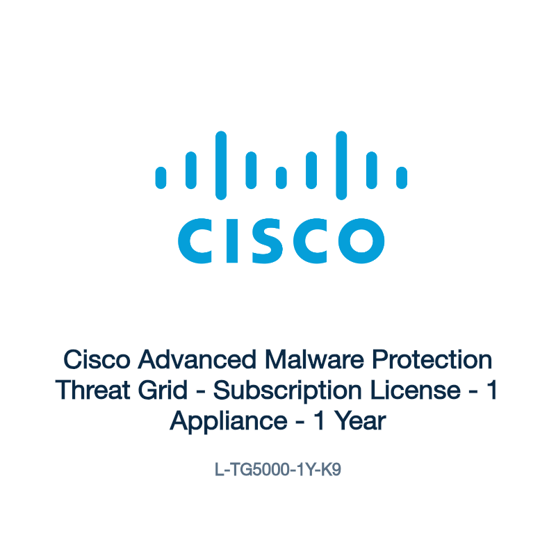 L-TG5000-1Y-K9: Cisco Advanced Malware Protection Threat Grid