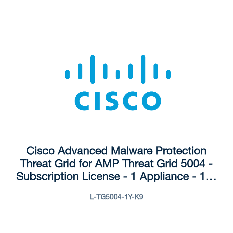 L-TG5004-1Y-K9: Cisco Advanced Malware Protection Threat Grid for AMP Threat Grid 5004