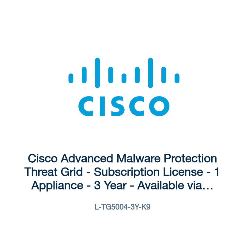 L-TG5004-3Y-K9: Cisco Advanced Malware Protection Threat Grid
