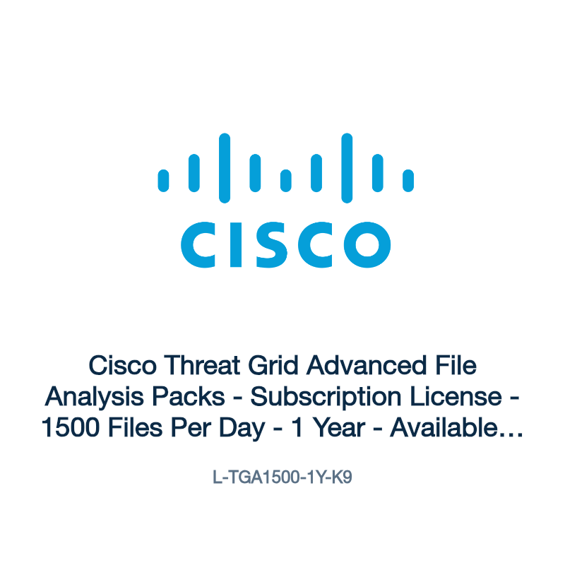 L-TGA1500-1Y-K9: Cisco Threat Grid Advanced File Analysis Packs