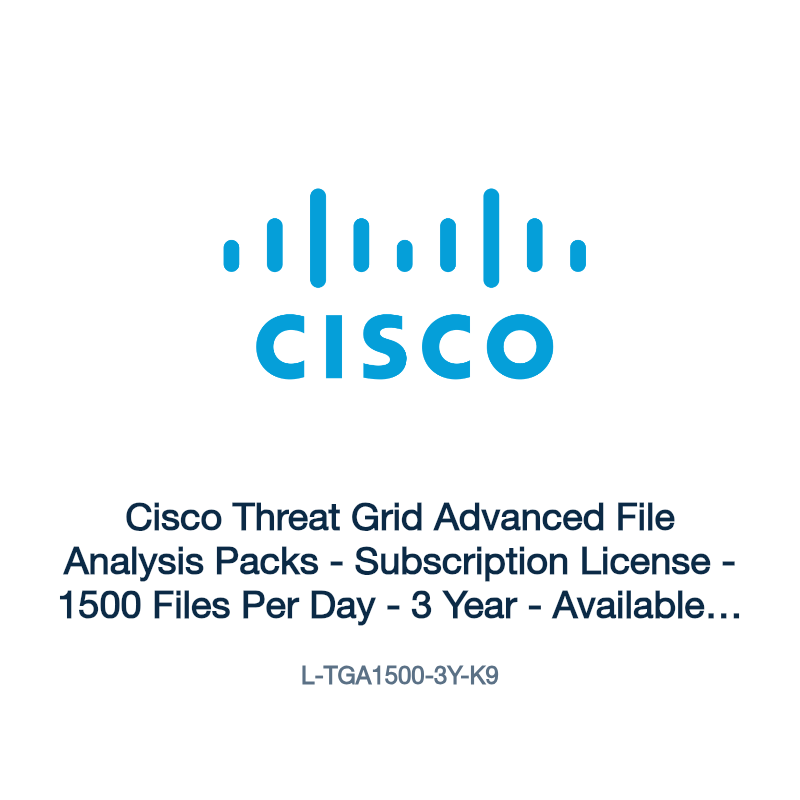 L-TGA1500-3Y-K9: Cisco Threat Grid Advanced File Analysis Packs