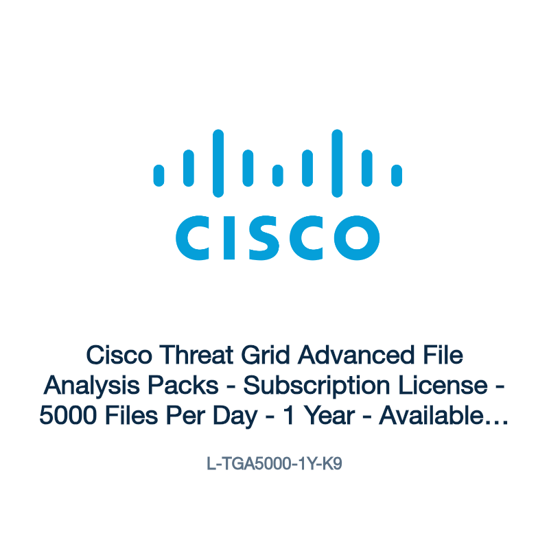 L-TGA5000-1Y-K9: Cisco Threat Grid Advanced File Analysis Packs