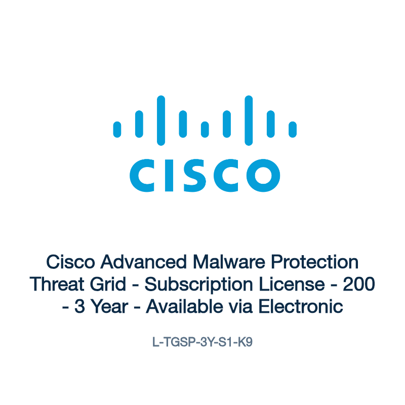 L-TGSP-3Y-S1-K9: Cisco Advanced Malware Protection Threat Grid
