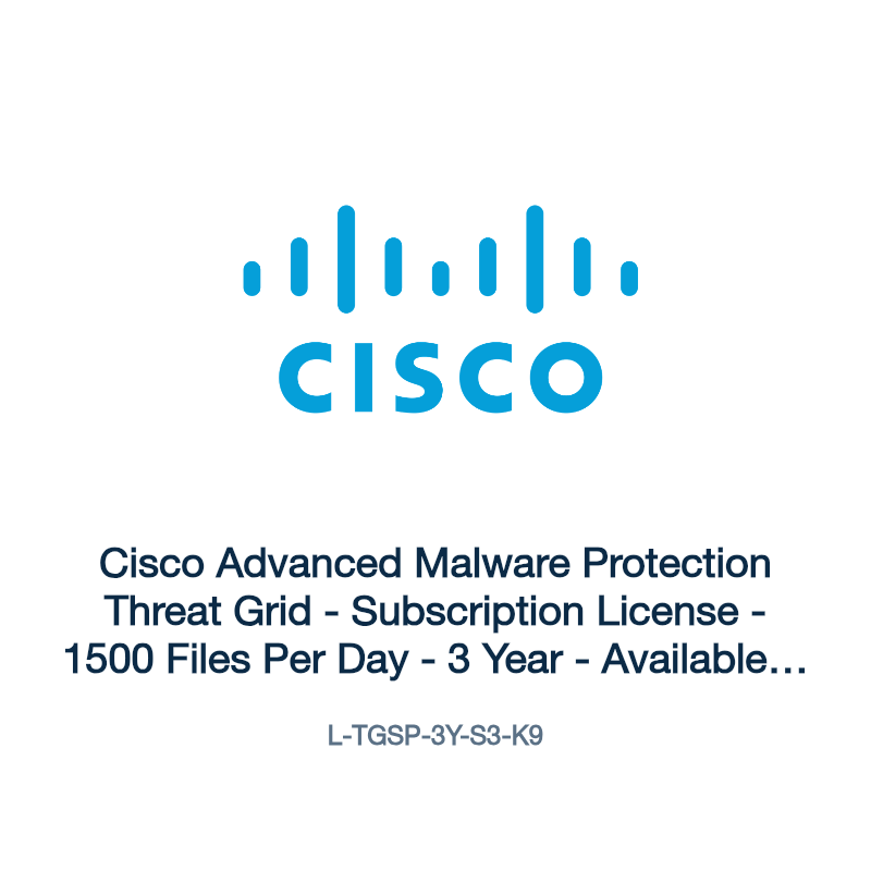 L-TGSP-3Y-S3-K9: Cisco Advanced Malware Protection Threat Grid
