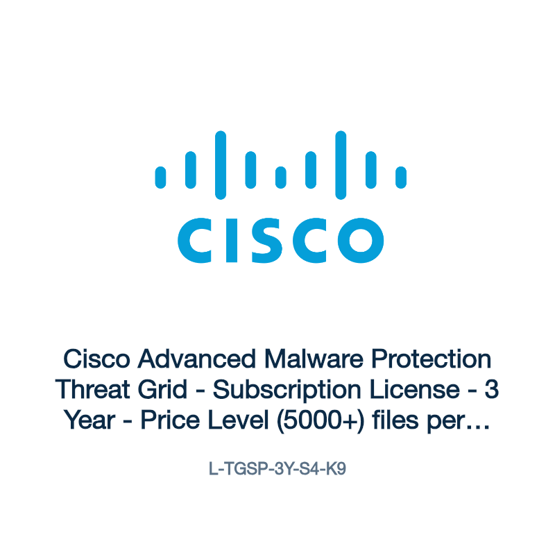 L-TGSP-3Y-S4-K9: Cisco Advanced Malware Protection Threat Grid