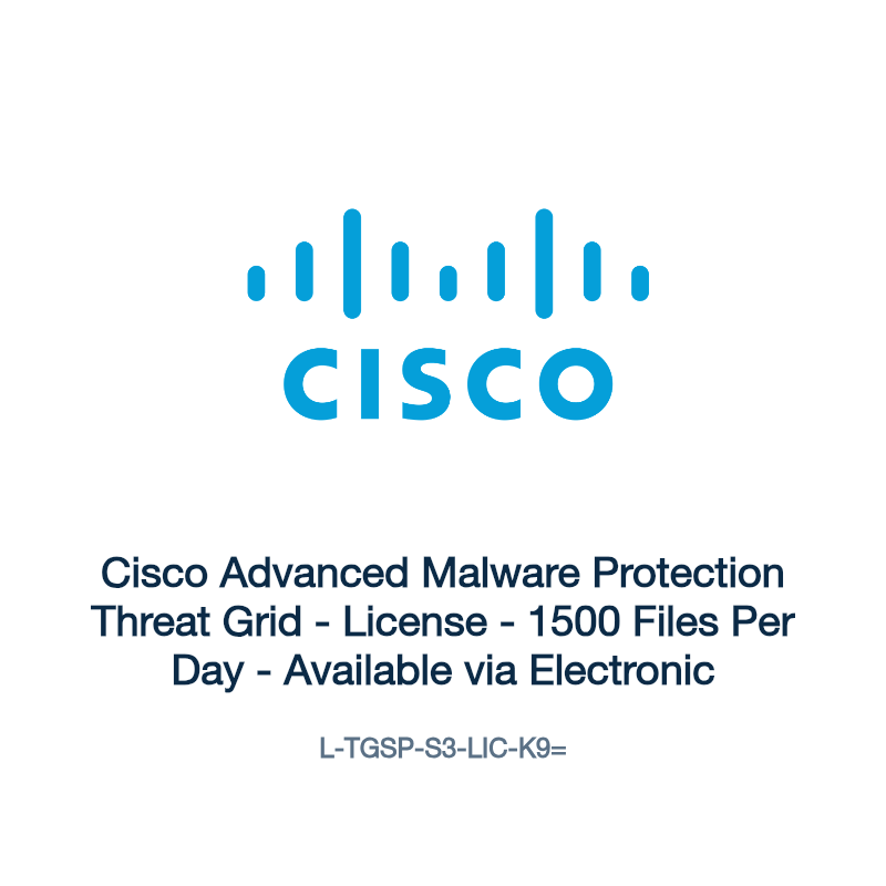 L-TGSP-S3-LIC-K9=: Cisco Advanced Malware Protection Threat Grid