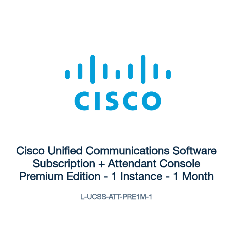 L-UCSS-ATT-PRE1M-1: Cisco Unified Communications Software Subscription + Attendant
