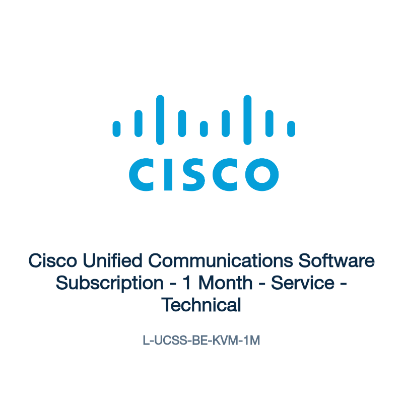L-UCSS-BE-KVM-1M: Cisco Unified Communications Software Subscription