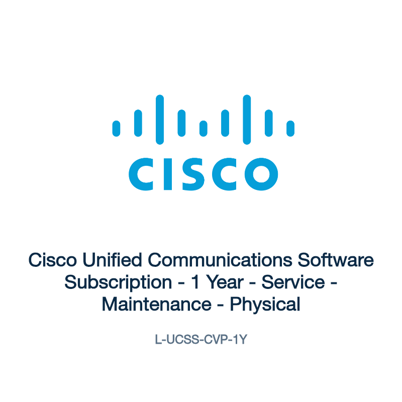 L-UCSS-CVP-1Y: Cisco Unified Communications Software Subscription