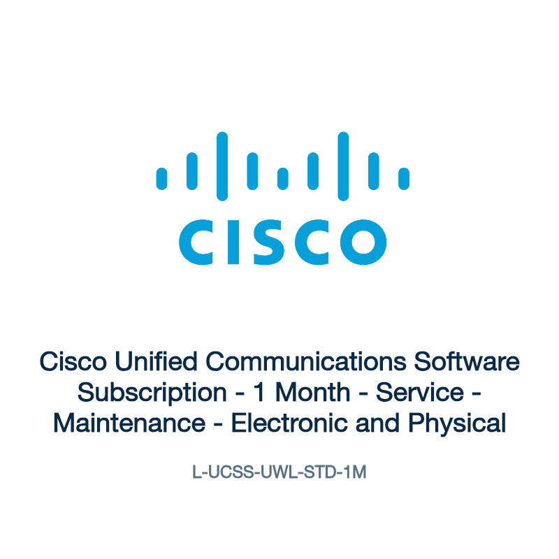 L-UCSS-UWL-STD-1M: Cisco Unified Communications Software Subscription