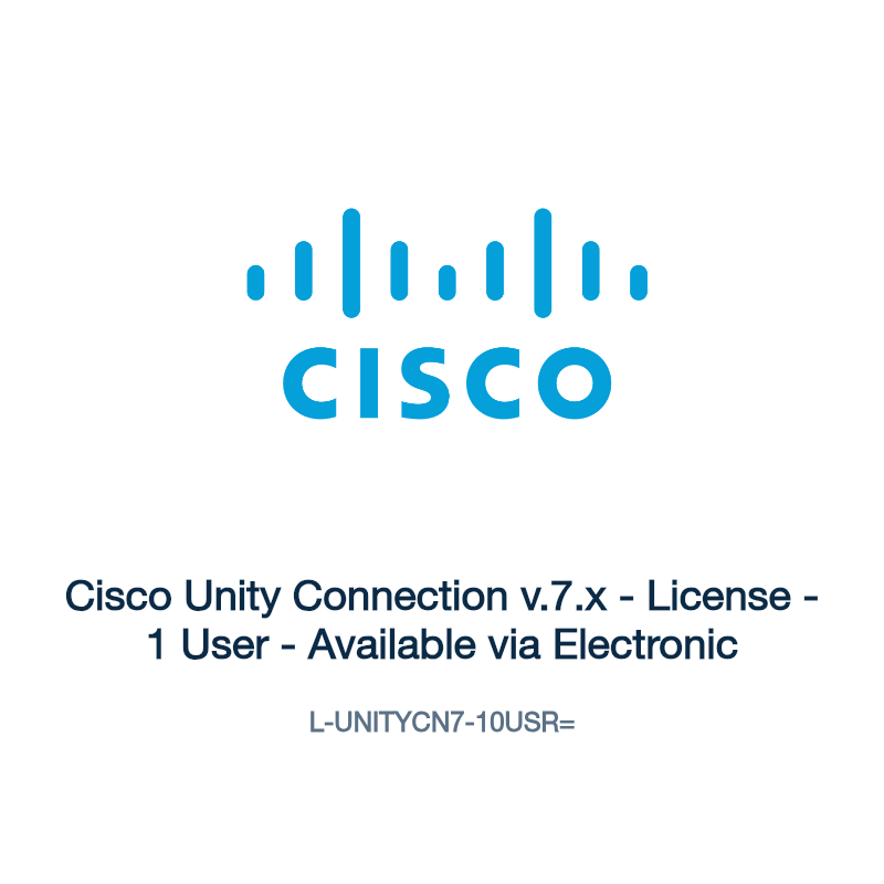 L-UNITYCN7-10USR=: Cisco Unity Connection v.7.x