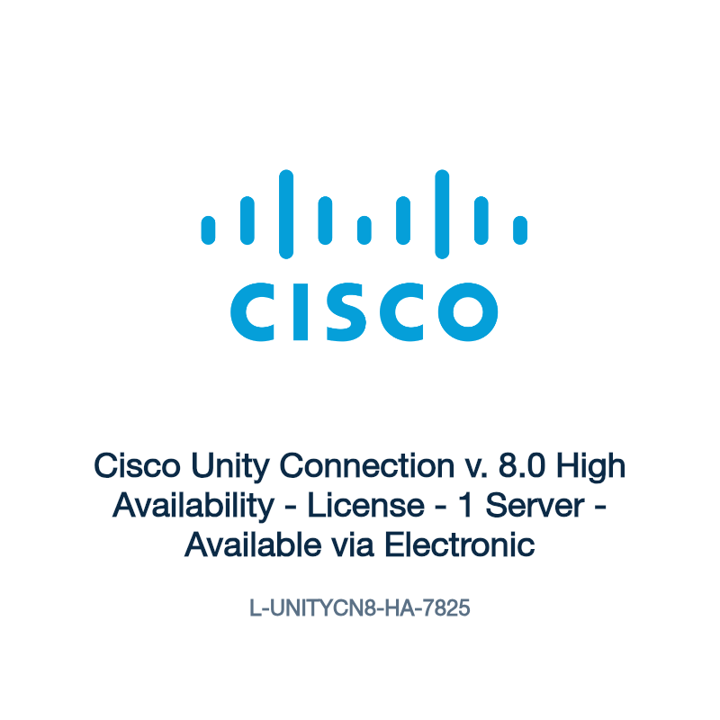 L-UNITYCN8-HA-7825: Cisco Unity Connection v. 8.0 High Availability