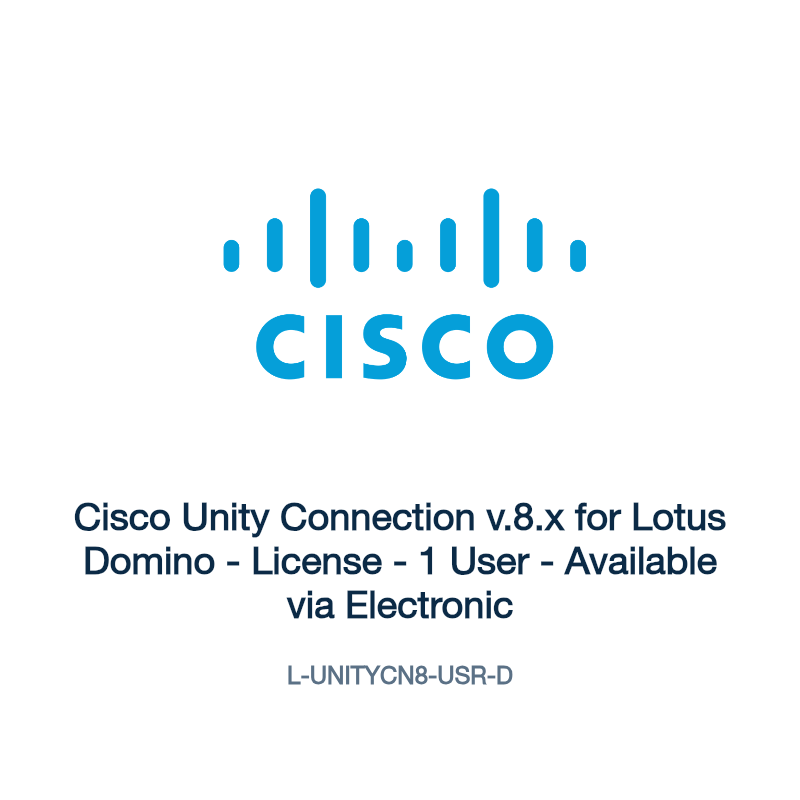 L-UNITYCN8-USR-D: Cisco Unity Connection v.8.x for Lotus Domino