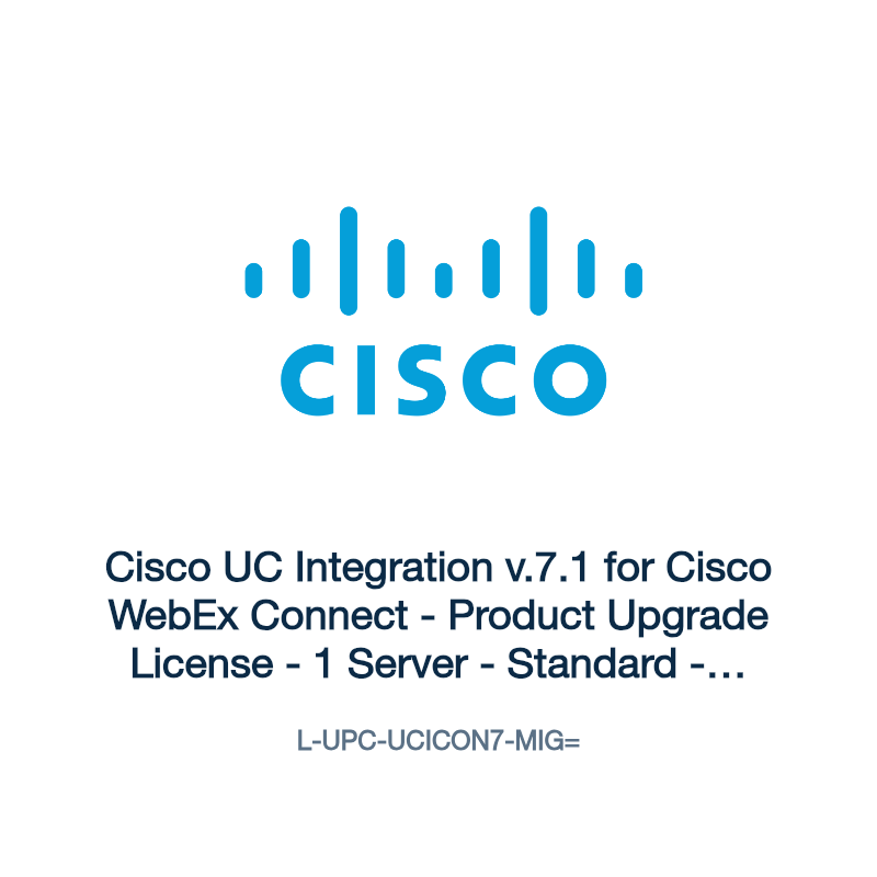 L-UPC-UCICON7-MIG=: Cisco UC Integration v.7.1 for Cisco WebEx Connect