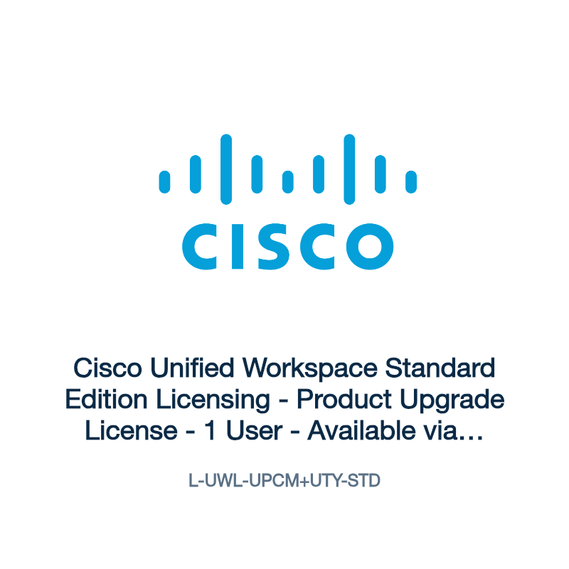 L-UWL-UPCM+UTY-STD: Cisco Unified Workspace Standard Edition Licensing
