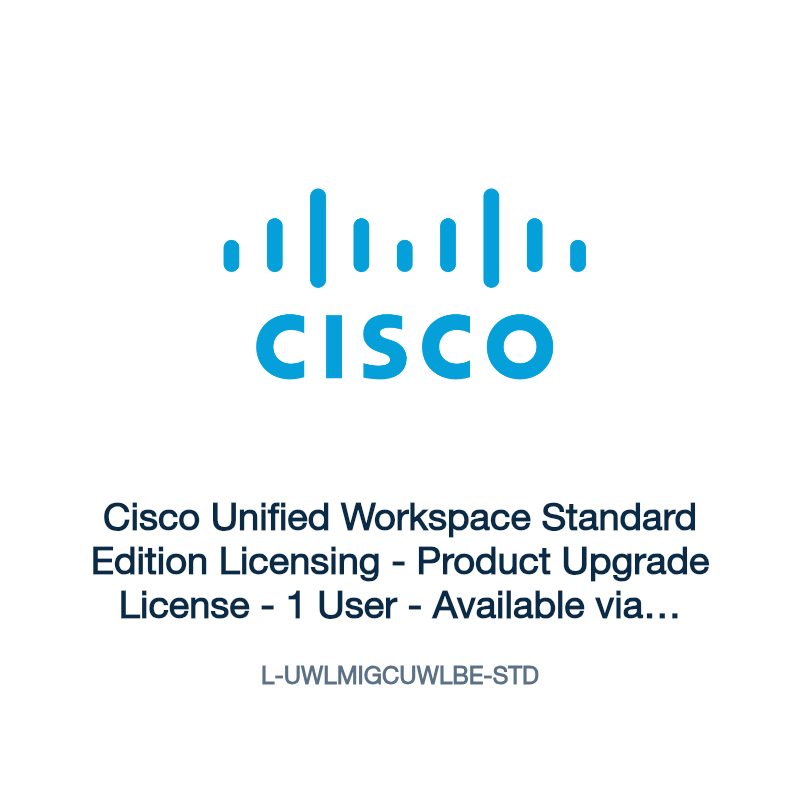 L-UWLMIGCUWLBE-STD: Cisco Unified Workspace Standard Edition Licensing