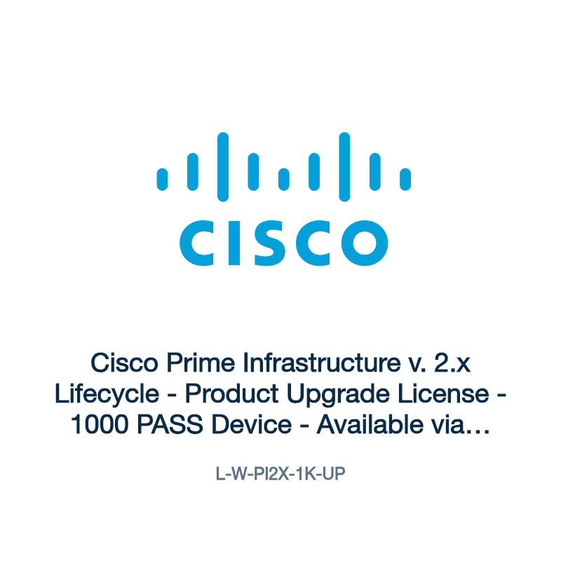 L-W-PI2X-1K-UP: Cisco Prime Infrastructure v. 2.x Lifecycle
