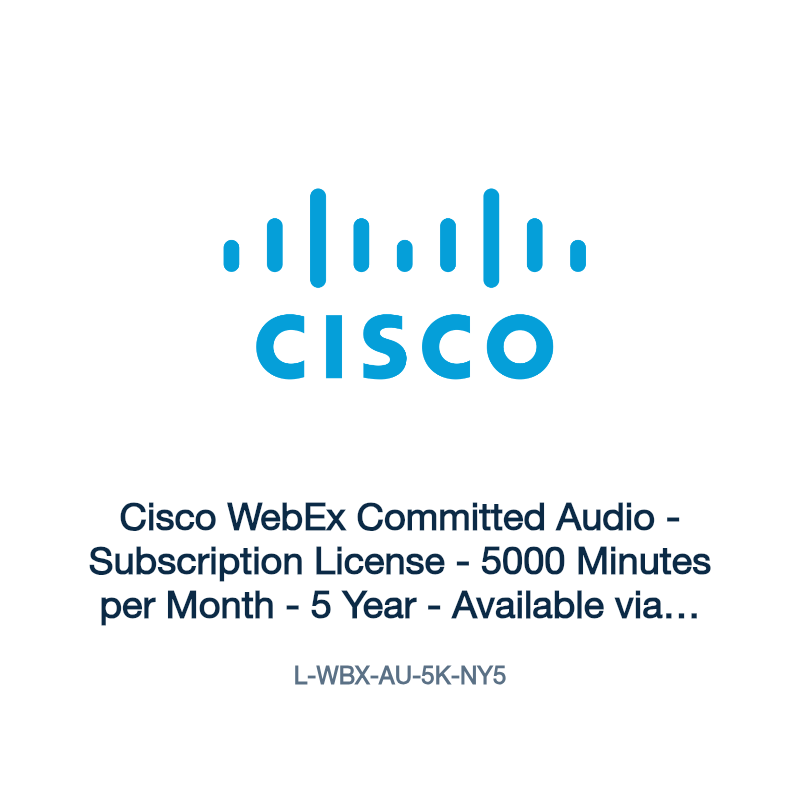 L-WBX-AU-5K-NY5: Cisco WebEx Committed Audio