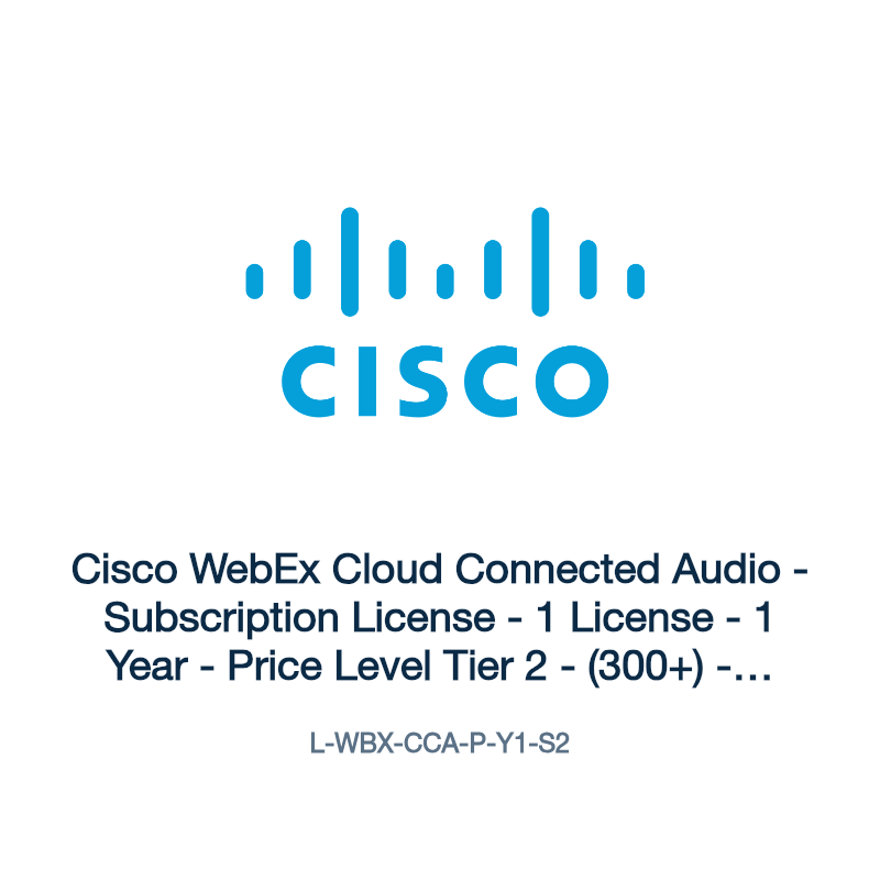 L-WBX-CCA-P-Y1-S2: Cisco WebEx Cloud Connected Audio