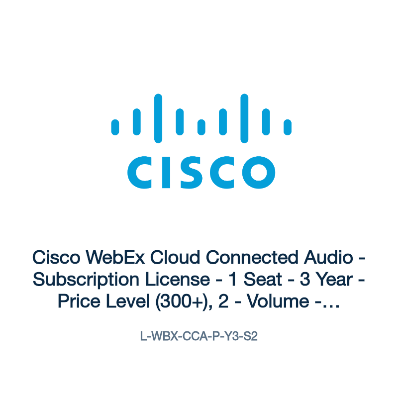 L-WBX-CCA-P-Y3-S2: Cisco WebEx Cloud Connected Audio