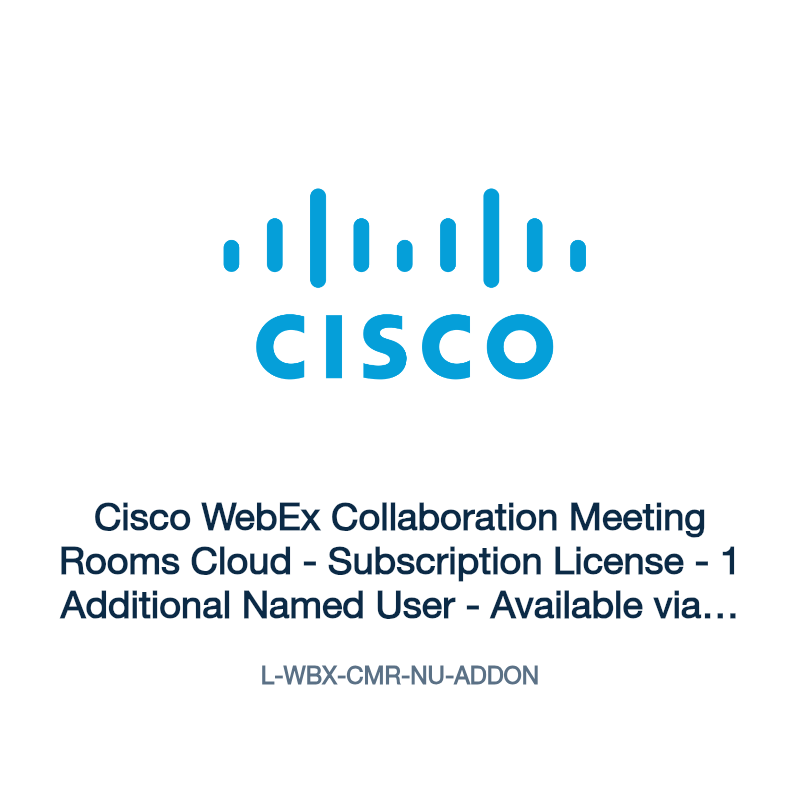 L-WBX-CMR-NU-ADDON: Cisco WebEx Collaboration Meeting Rooms Cloud