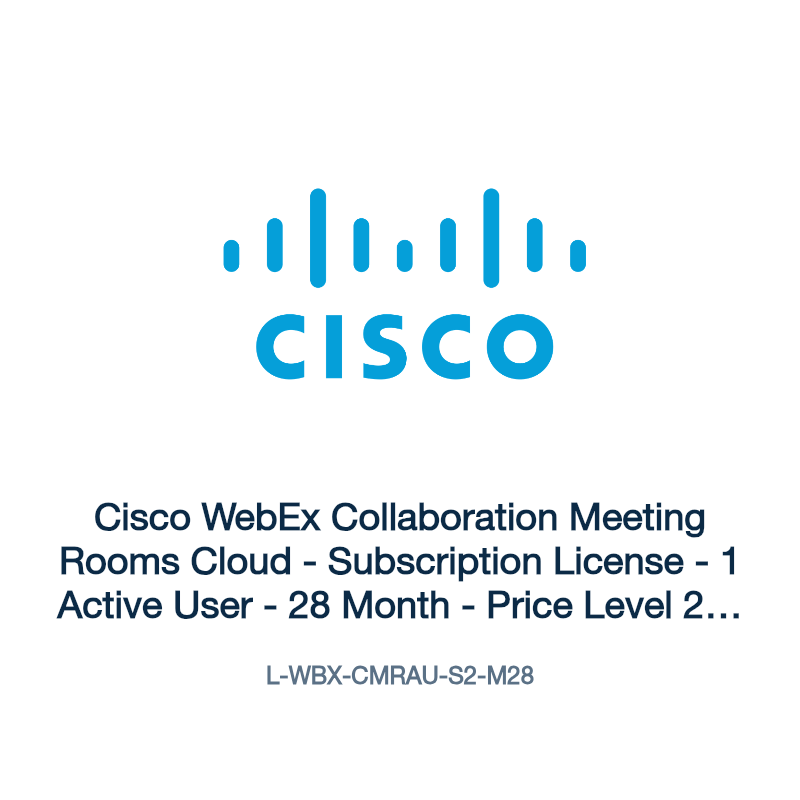 L-WBX-CMRAU-S2-M28: Cisco WebEx Collaboration Meeting Rooms Cloud