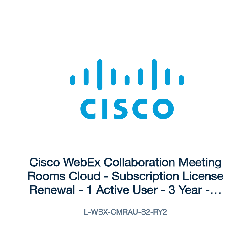 L-WBX-CMRAU-S2-RY2: Cisco WebEx Collaboration Meeting Rooms Cloud