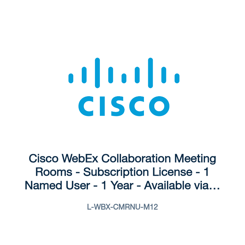 L-WBX-CMRNU-M12: Cisco WebEx Collaboration Meeting Rooms