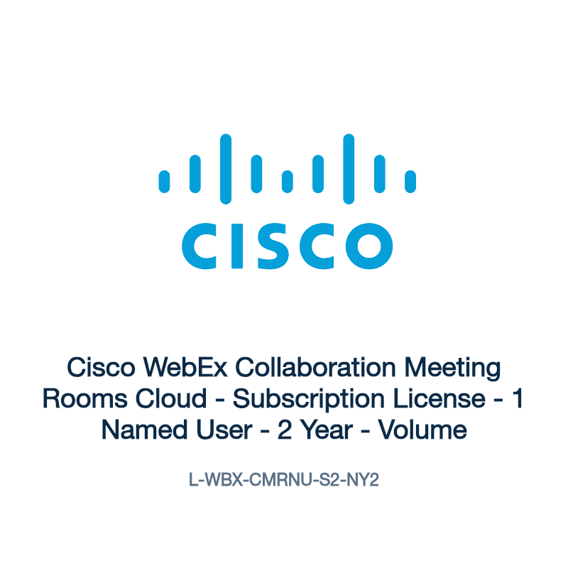L-WBX-CMRNU-S2-NY2: Cisco WebEx Collaboration Meeting Rooms Cloud