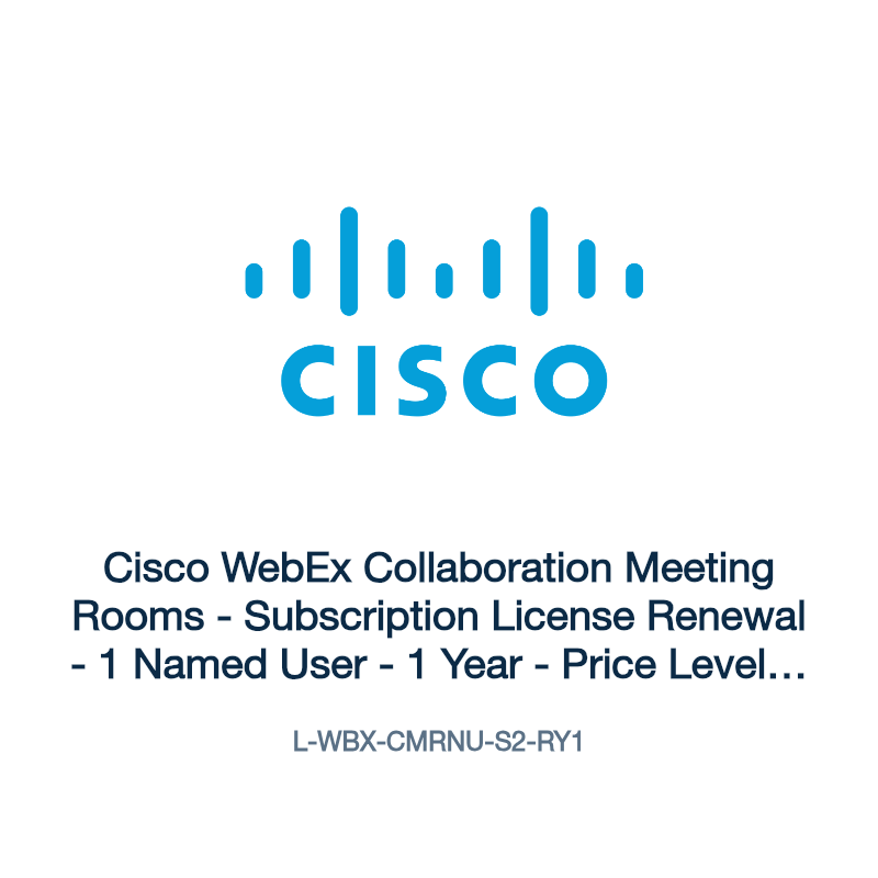 L-WBX-CMRNU-S2-RY1: Cisco WebEx Collaboration Meeting Rooms