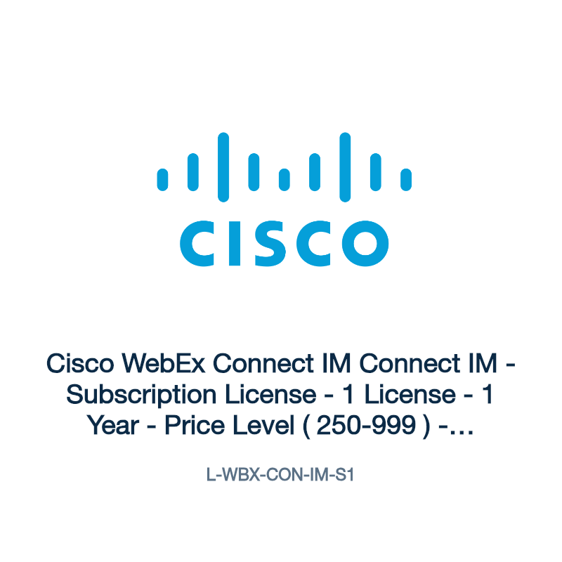 L-WBX-CON-IM-S1: Cisco WebEx Connect IM Connect IM