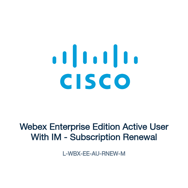 L-WBX-EE-AU-RNEW-M: Webex Enterprise Edition Active User With IM