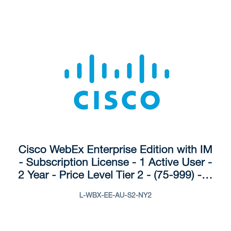 L-WBX-EE-AU-S2-NY2: Cisco WebEx Enterprise Edition with IM