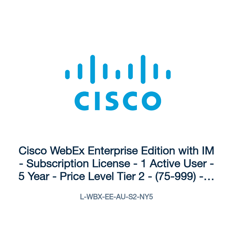 L-WBX-EE-AU-S2-NY5: Cisco WebEx Enterprise Edition with IM