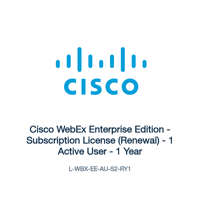 L-WBX-EE-AU-S2-RY1: Cisco WebEx Enterprise Edition