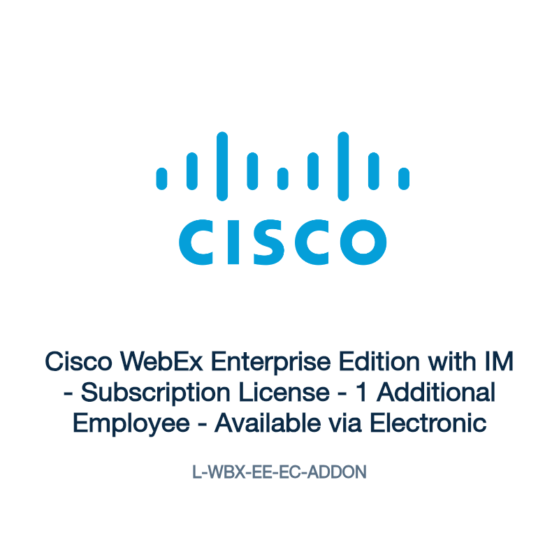 L-WBX-EE-EC-ADDON: Cisco WebEx Enterprise Edition with IM