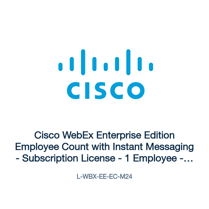 L-WBX-EE-EC-M24: Cisco WebEx Enterprise Edition Employee Count with Instant Messaging