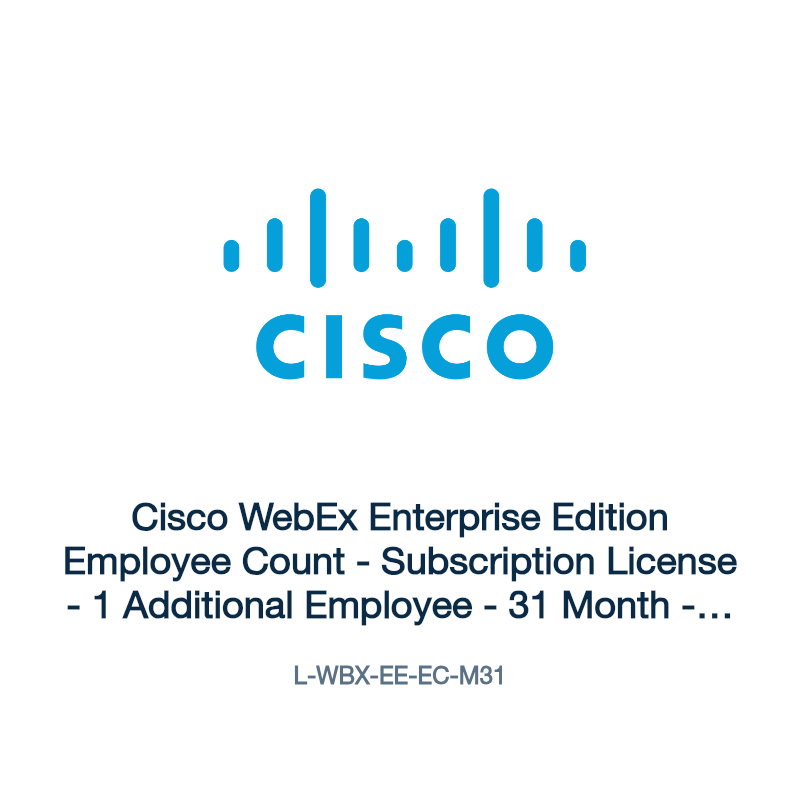 L-WBX-EE-EC-M31: Cisco WebEx Enterprise Edition Employee Count