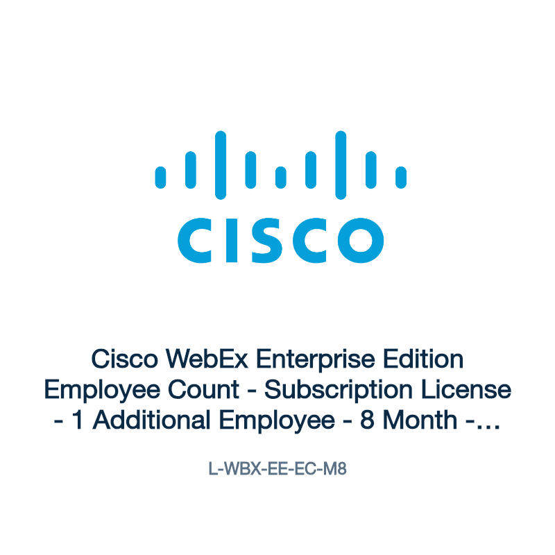L-WBX-EE-EC-M8: Cisco WebEx Enterprise Edition Employee Count