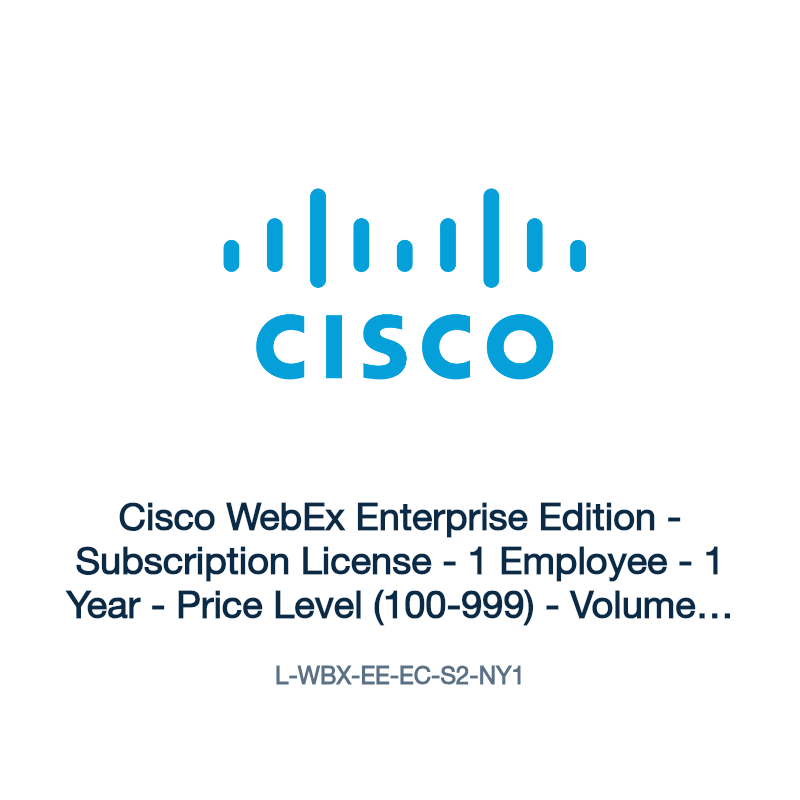 L-WBX-EE-EC-S2-NY1: Cisco WebEx Enterprise Edition