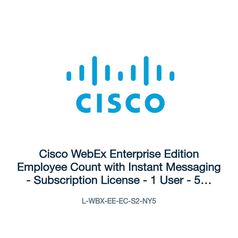 L-WBX-EE-EC-S2-NY5: Cisco WebEx Enterprise Edition Employee Count with Instant Messaging