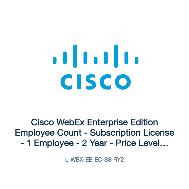 L-WBX-EE-EC-S3-RY2: Cisco WebEx Enterprise Edition Employee Count