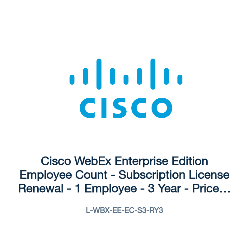 L-WBX-EE-EC-S3-RY3: Cisco WebEx Enterprise Edition Employee Count