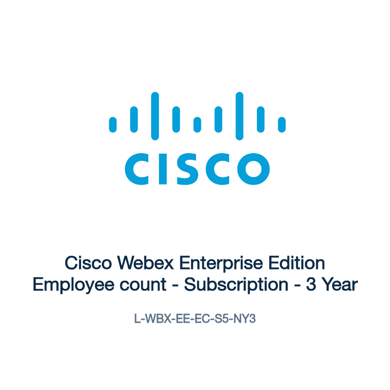 L-WBX-EE-EC-S5-NY3: Cisco Webex Enterprise Edition Employee count