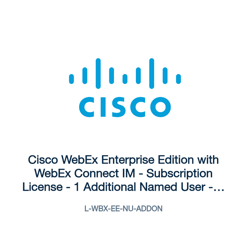 L-WBX-EE-NU-ADDON: Cisco WebEx Enterprise Edition with WebEx Connect IM