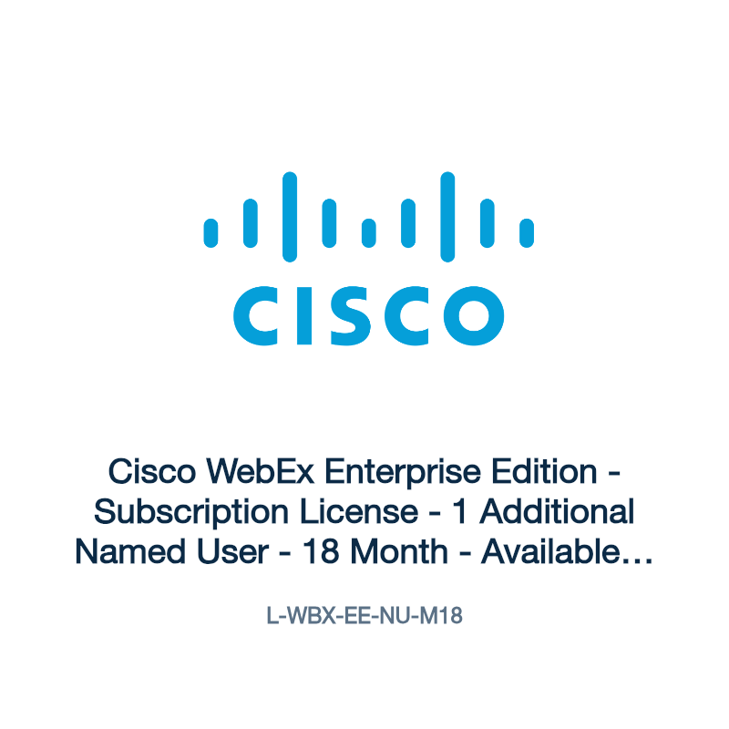 L-WBX-EE-NU-M18: Cisco WebEx Enterprise Edition