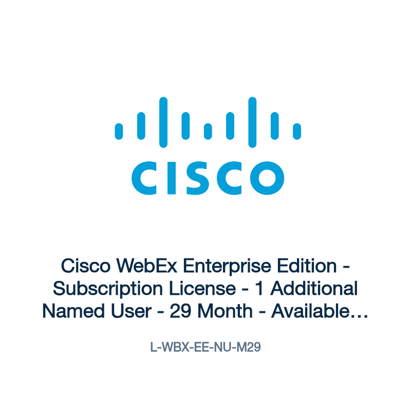 L-WBX-EE-NU-M29: Cisco WebEx Enterprise Edition